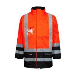 Hi-Vis vinteregnrjakke i kraftig brandhmmende rivfast kvalitet