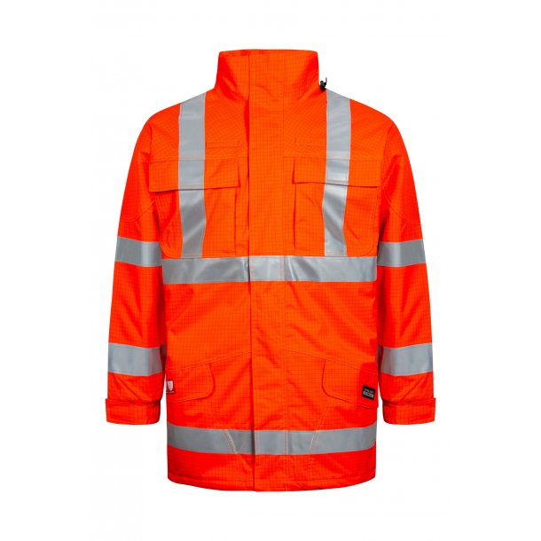 Hi-Vis Brandhmmende Vinterregnjakke  