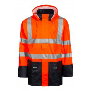 Hi-Vis regnjakke i PU kvalitet