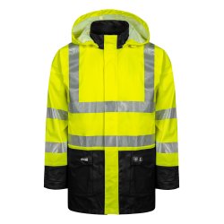 Hi-Vis regnjakke i PU kvalitet