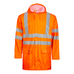 Hi-Vis Regnjakke i PU kvalitet