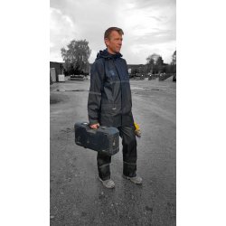 Regnjakke i kraftig PU/PVC kvalitet