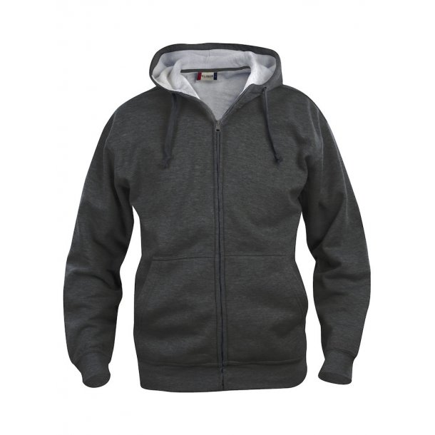Basic Hoody Full zip L Anthracite Melange (955)