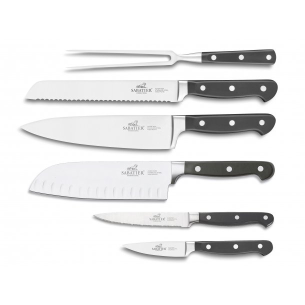 Lion Sabatier International Pluton Knivst 6 dele Stl/Sort