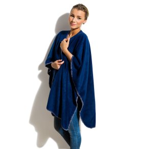 Fleece Poncho Plaid