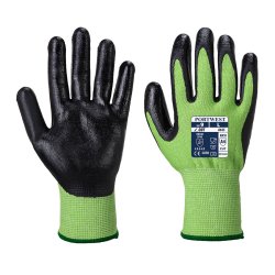 A645 - Grn nitril skrefast handske Green/Black