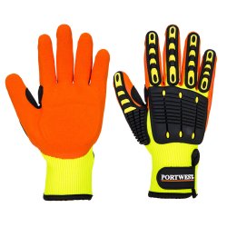 A721 - Slagfast grip handske Gul/Orange