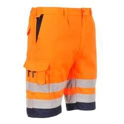 Hi-vis poly-bomuld short