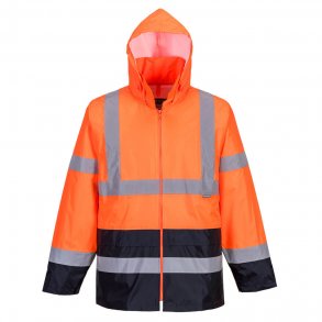 Hi-Vis Klassisk Kontrast Regn Jakke