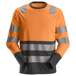 AllroundWork, High-Vis langrmet T-shirt, klasse 2