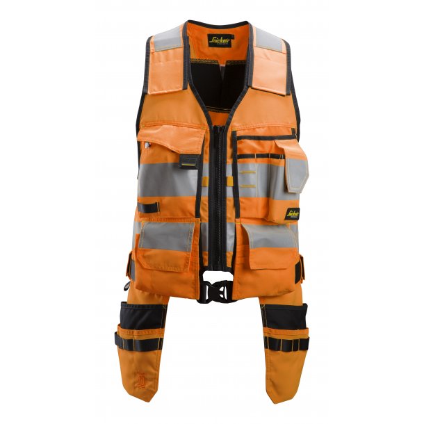 AllroundWork, High-Vis vrktjsvest, klasse 1 S High Vis Orange / Black (5504)