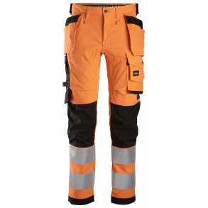 AllroundWork, High-Vis stretch buks med hylsterlommer, klasse 2