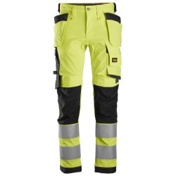 AllroundWork, High-Vis stretch buks med hylsterlommer, klasse 2