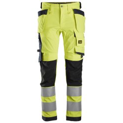 AllroundWork, High-Vis stretch buks med hylsterlommer, klasse 2
