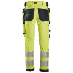 AllroundWork, High-Vis stretch buks med hylsterlommer, klasse 2