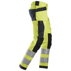AllroundWork, High-Vis stretch buks med hylsterlommer, klasse 2