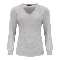 Merino Pullover med v-hals Dame