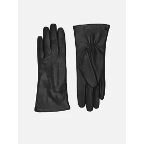 Skindhandske med strikfor