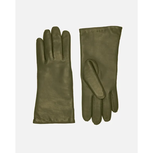 Skindhandske med varmt Strikfoer