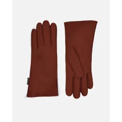 Skindhandske med varmt Strikfoer