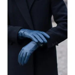 Skindhandske med varmt Strikfoer