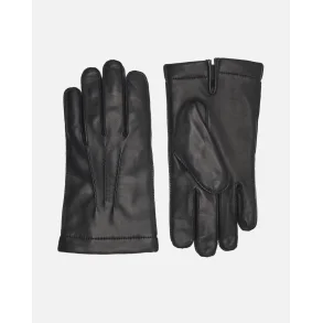 Skindhandske med varmt Strikfor