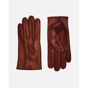 Skindhandske med strikfor