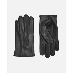 Skindhandske med strikfor