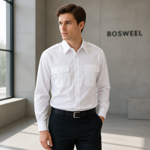 Bosweel Klassisk lang�rmet uniformsskjorte
