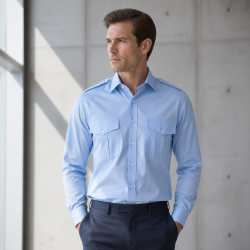 Bosweel Klassisk lang�rmet uniformsskjorte