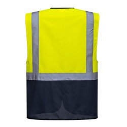 C476 - Warsaw hi-vis vest Gul/Marine 2XL