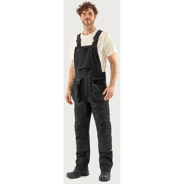 H�ndv�rkeroveralls med stretch, sort