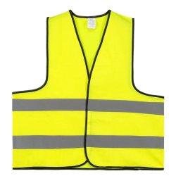 Refleksvest med polyesterbundet kanter str. M